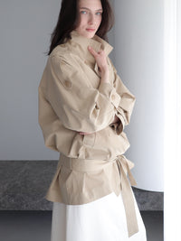 modern short trench coat