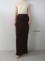 fringe knit tight skirt
