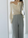 off shoulder silky blouse