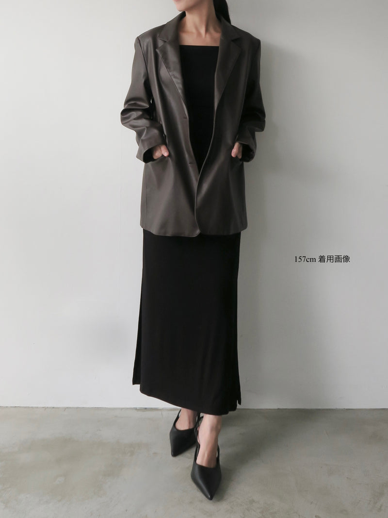 vegan leather single jacket