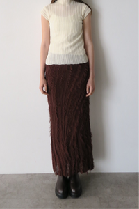 sample sale / fringe knit tight skirt