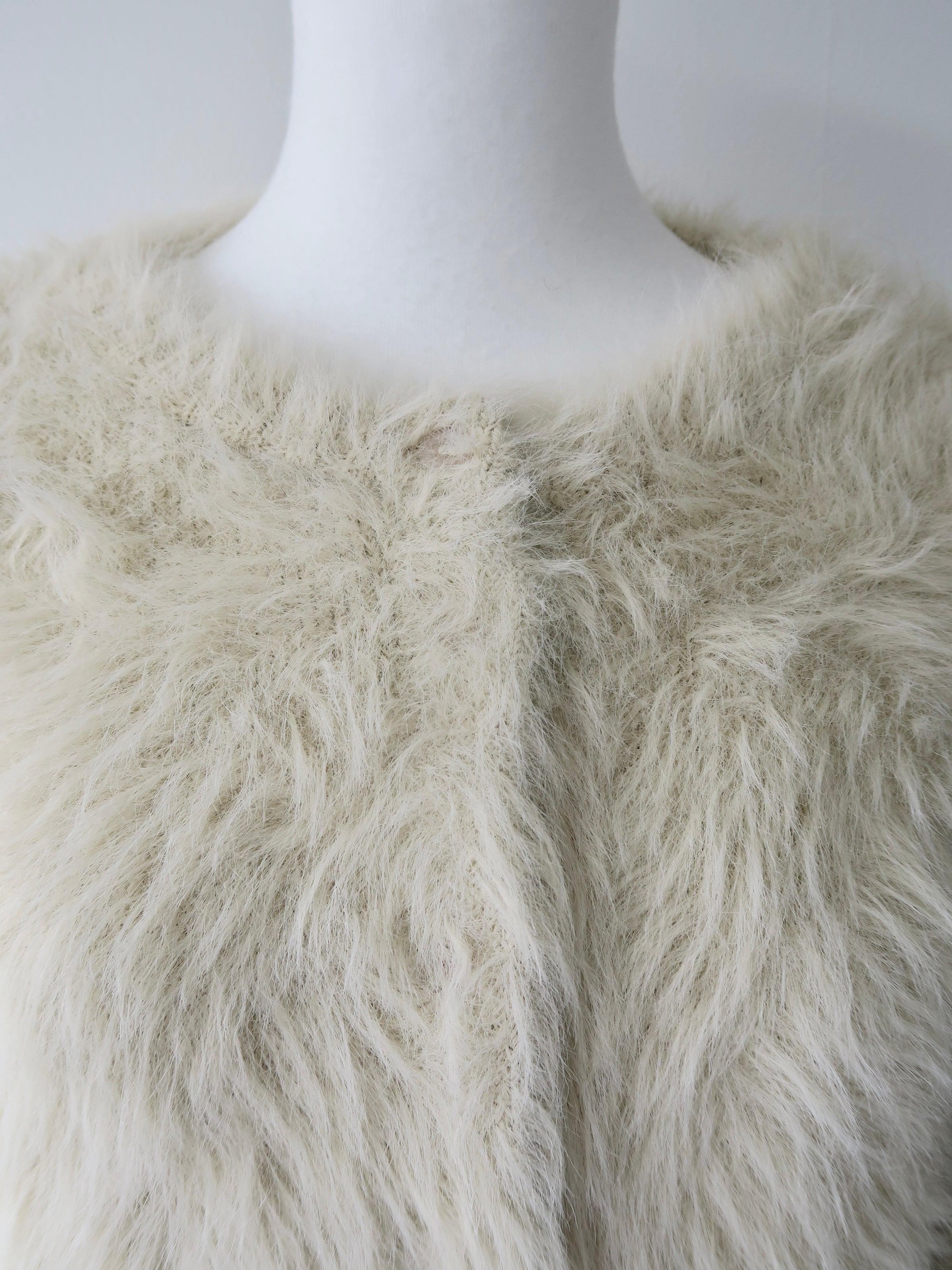 mink-like fur cardigan