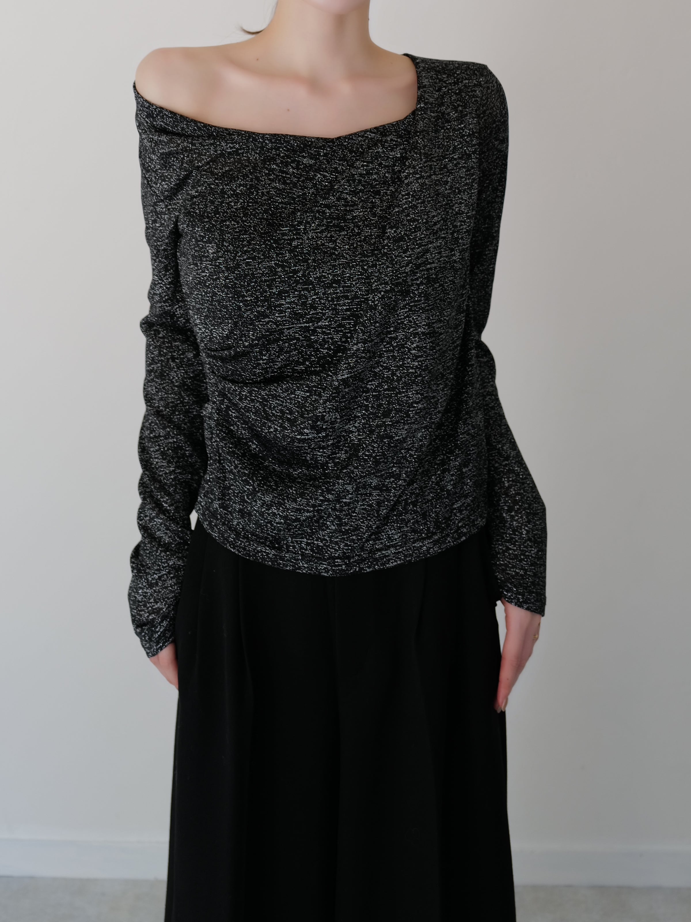glitter drape tee