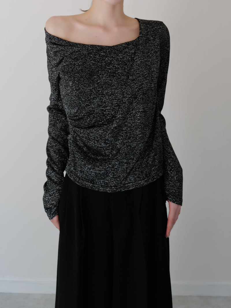 glitter drape tee