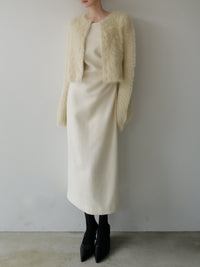 mink-like fur cardigan