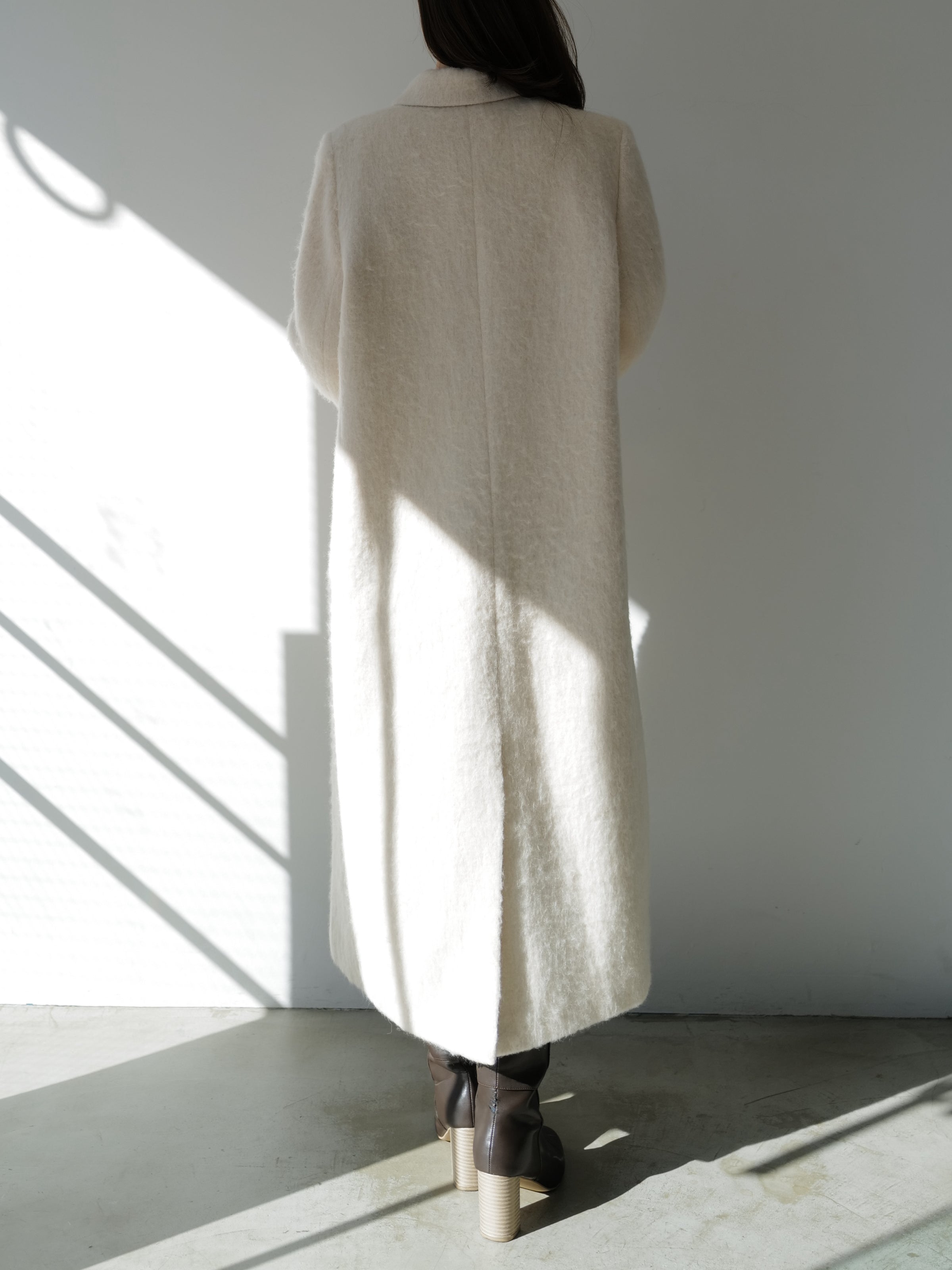 alpaca hairy long coat