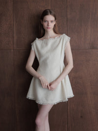 boat neck tweed mini dress (POP UP)