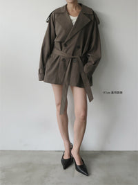 moca classic short trench coat