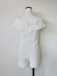 soft sheer cross shoulder blouse