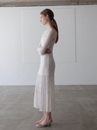 romantic lace sheer back dress