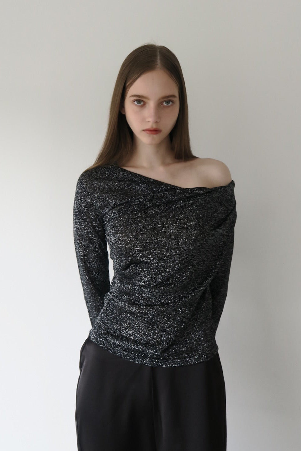 glitter drape tee