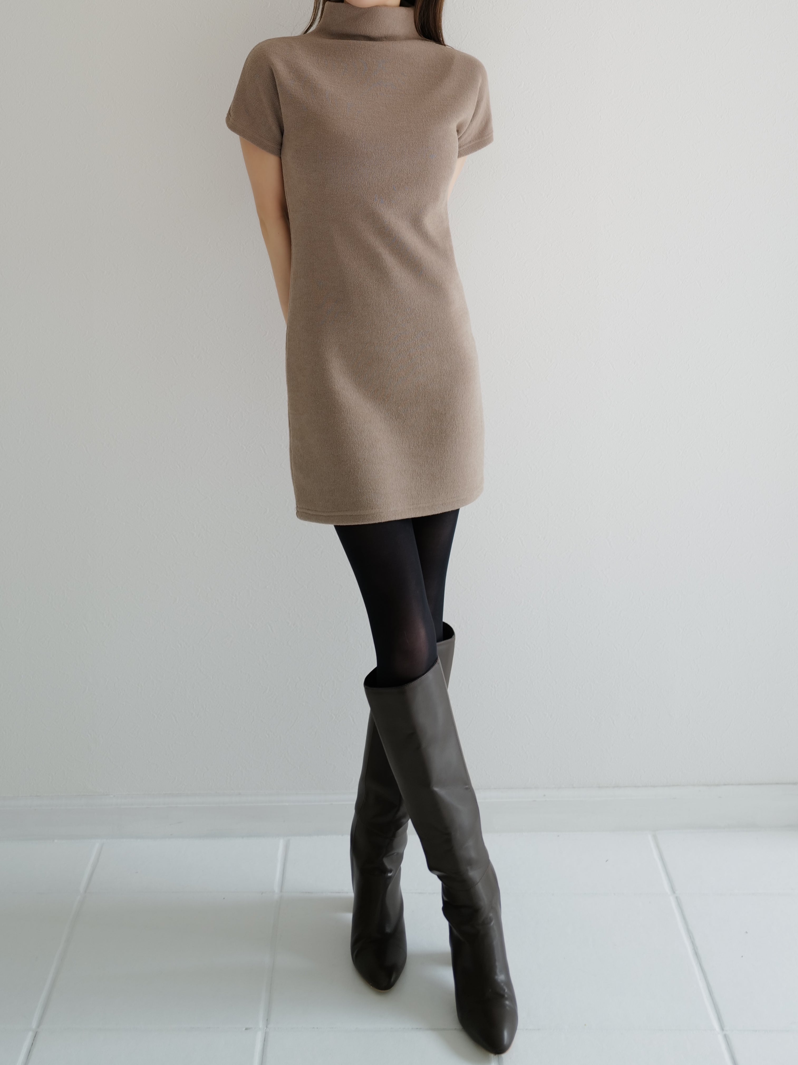 【新品未使用】maison celon high neck mini dress high neck mini dress – célon