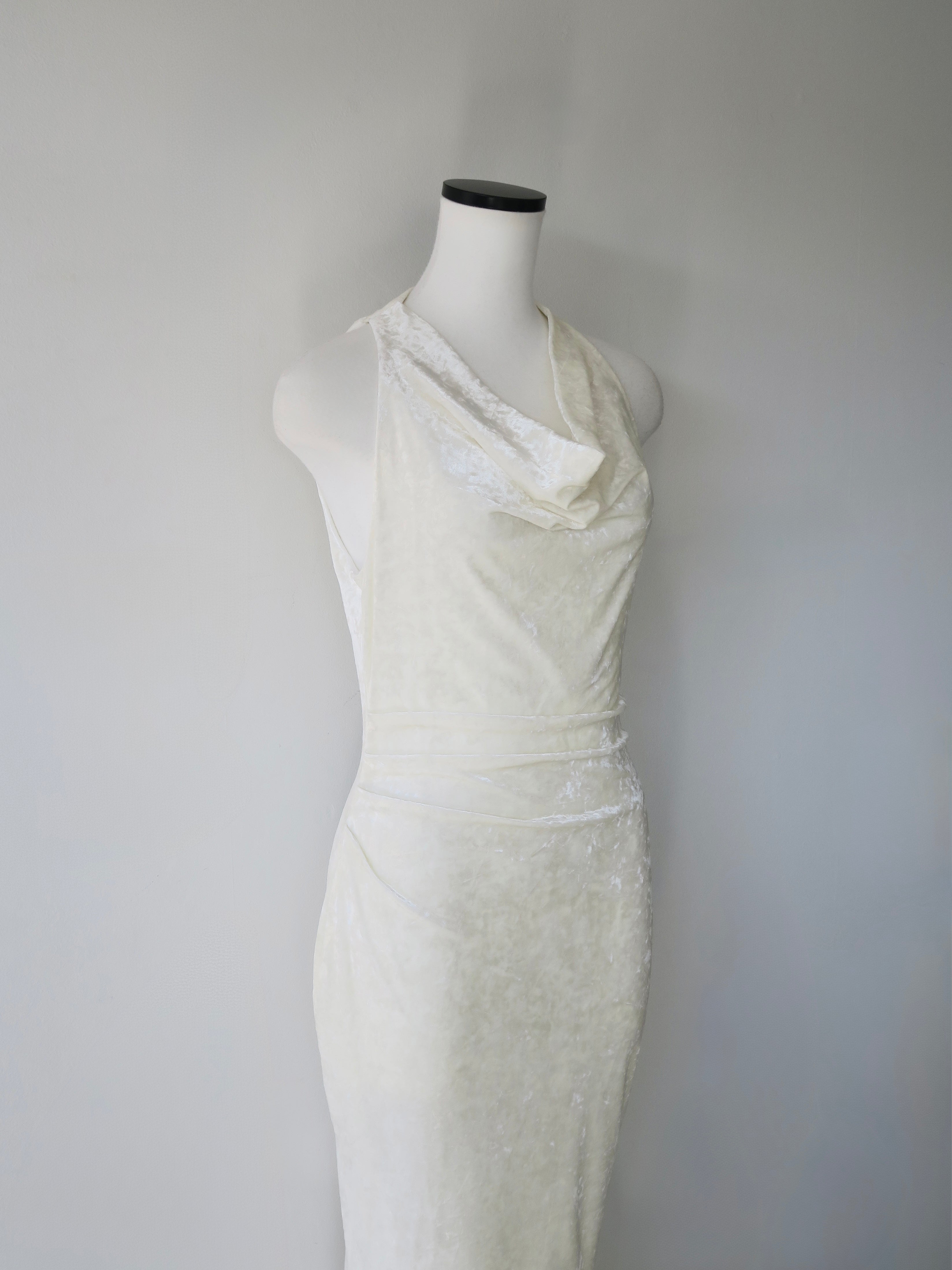 【新品タグ付】maison celon drape velour dress drape velour long dress – célon