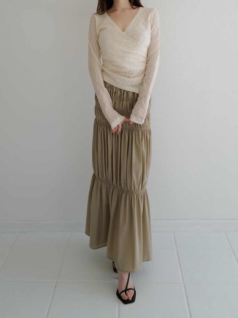 lacy wrap-over top