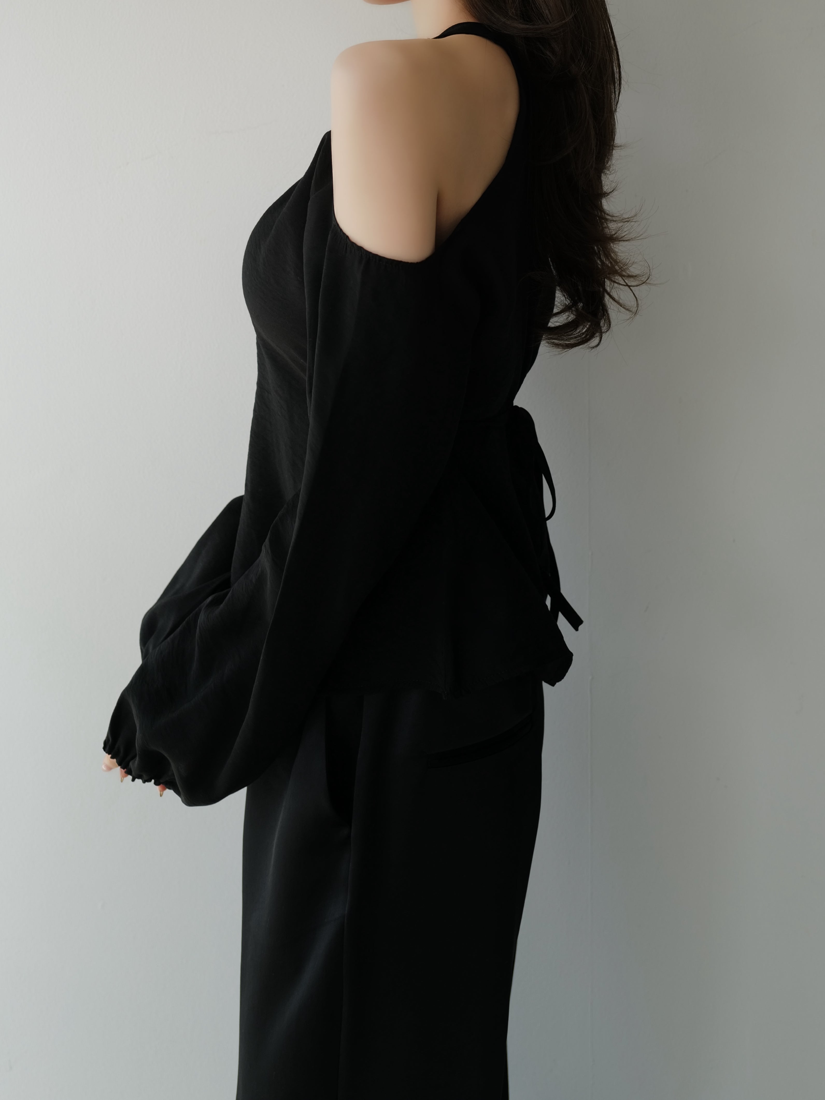 halter neck chiffon blouse – célon