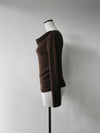raccoon wool drape neck knit
