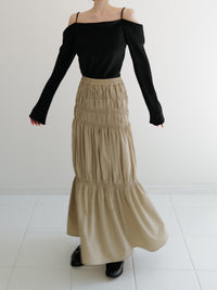 accently tiered long skirt