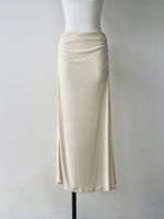 ruched waist long skirt