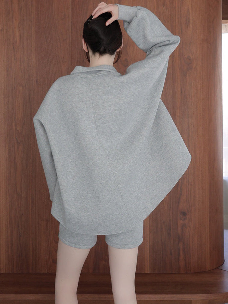 open neck sweat top