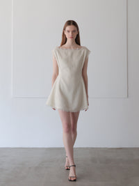 boat neck tweed mini dress (POP UP)