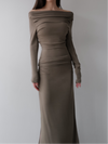 softly ruched long sleeve shirt
