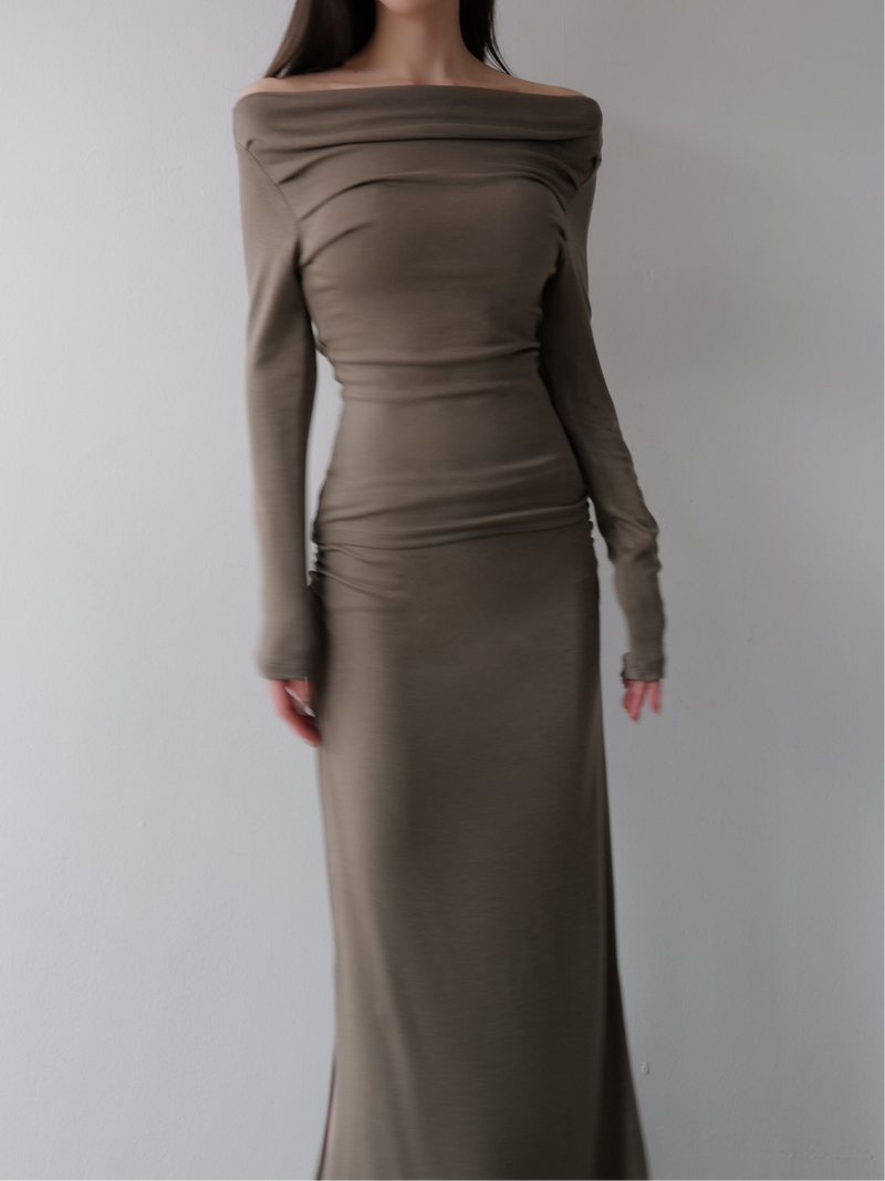 softly ruched long sleeve shirt