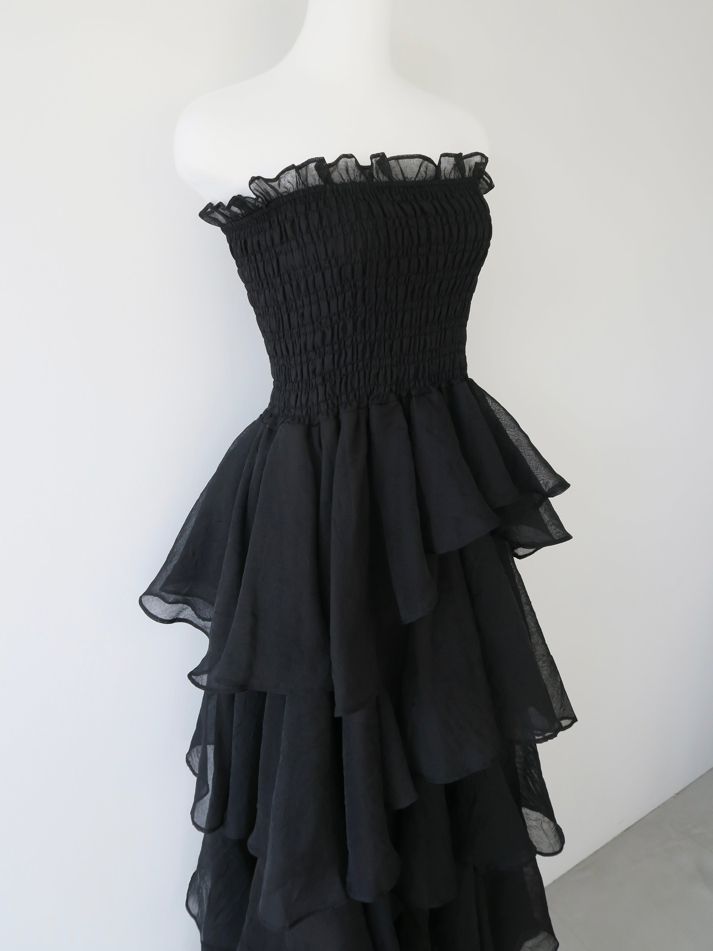 frilly tiered dress