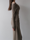 softly ruched long sleeve shirt