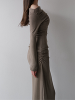 softly ruched long sleeve shirt