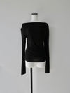 cowl silhouette stretching tops