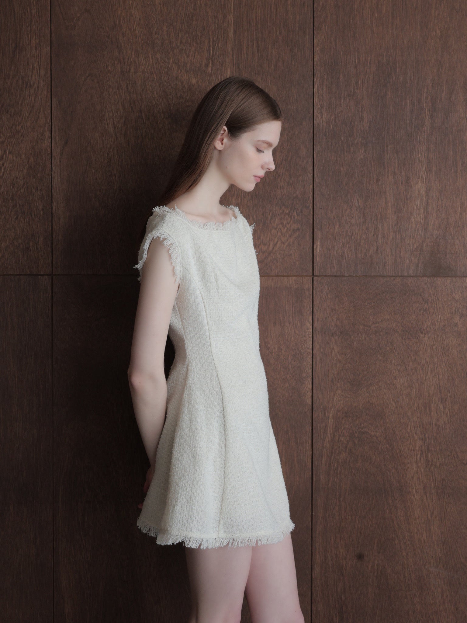 boat neck tweed mini dress (POP UP)