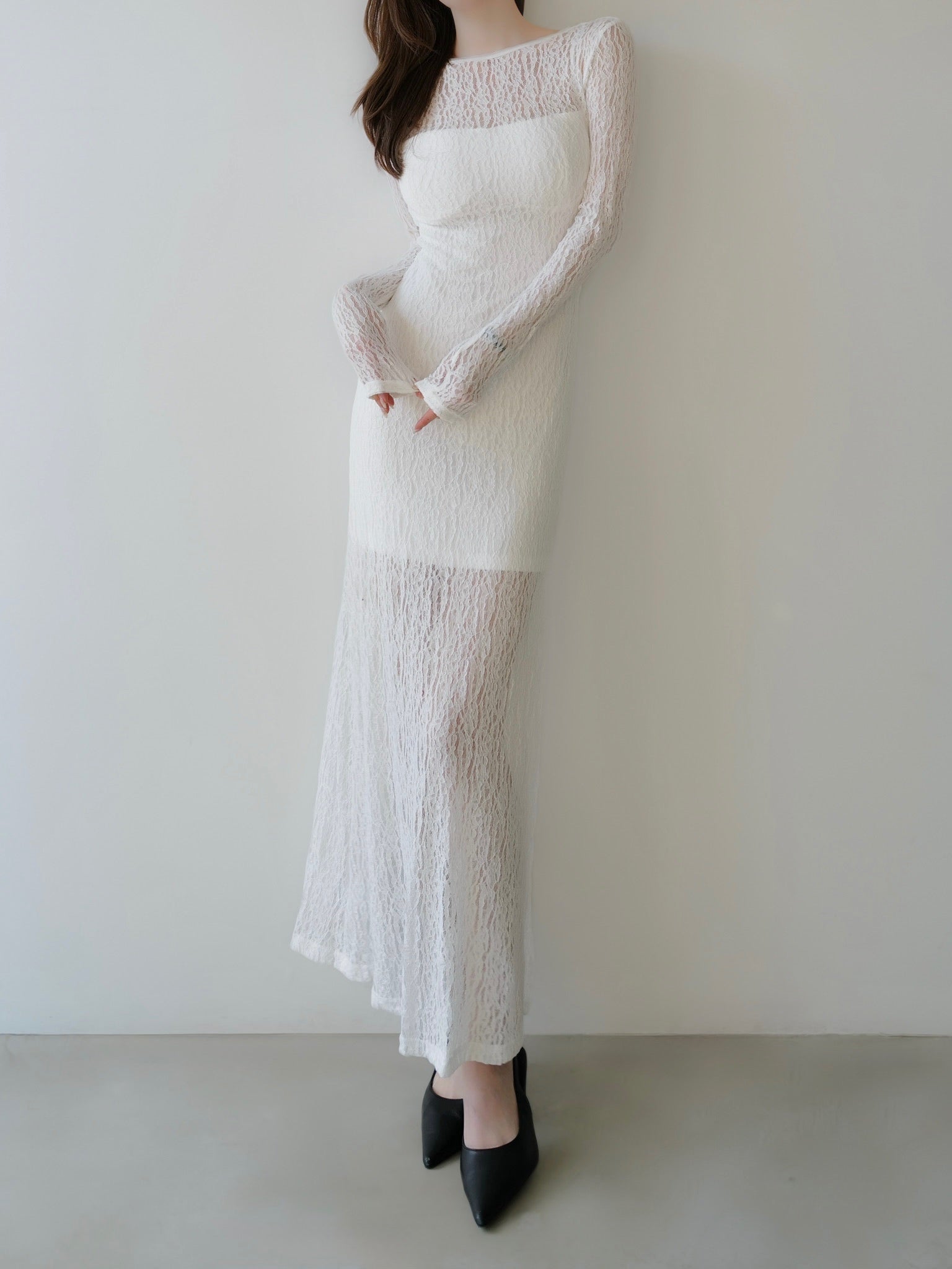 maison celon ニットドレス　ホワイト NEW ARRIVALS – célon