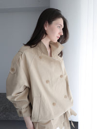 modern short trench coat
