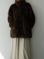 shaggy over sized short coat