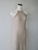 openwork halter dress
