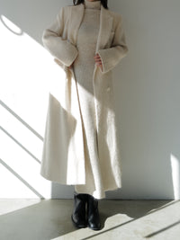alpaca hairy long coat