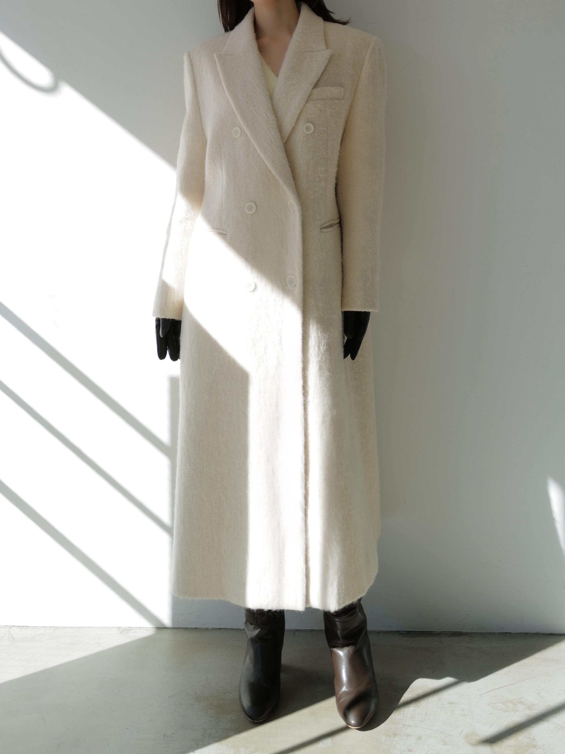 alpaca hairy long coat