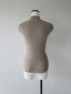 shiny cap sleeve knit top