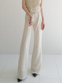 flared lace pants