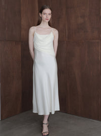 minimalist pleated long dress