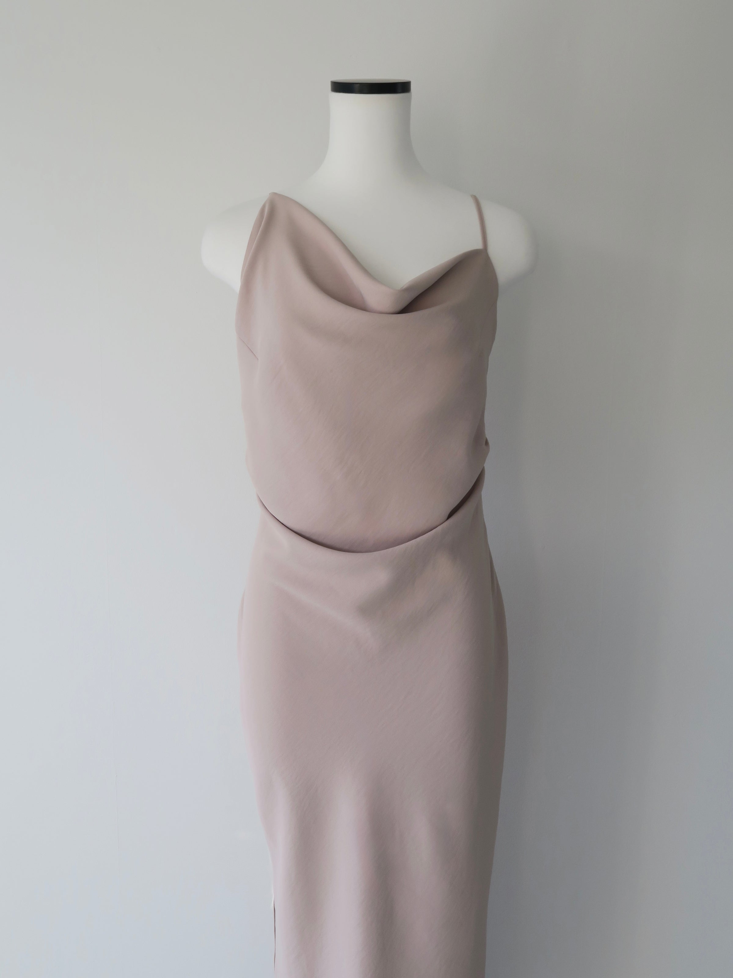 asymmetry drape cami dress