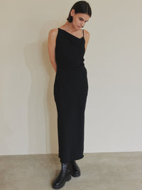 asymmetry drape cami dress