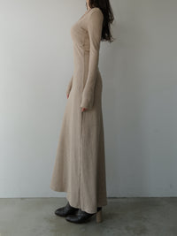 front cross rib knit dress