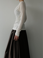 cowl silhouette stretching tops