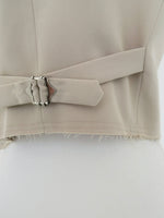 raw hem single vest