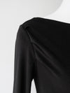softly ruched long sleeve shirt