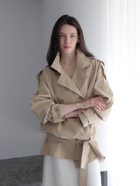 modern short trench coat