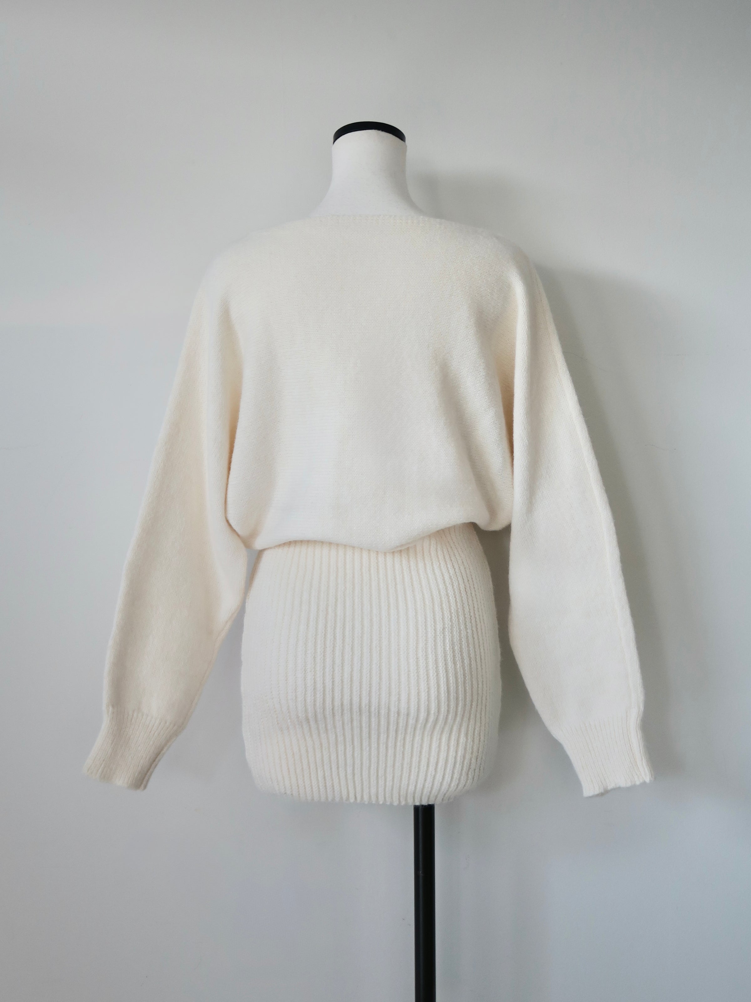 one shoulder knit mini dress