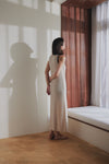 bicolor long knit dress