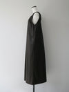 vegan leather v neck dress